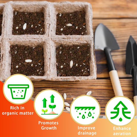 Omitgoter ready-to-use seedling soil 2qt for quick planting.