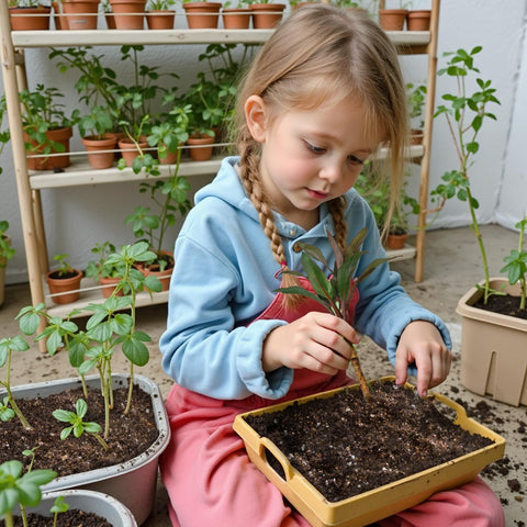 Omitgoter vermiculite aerated soil texture improves root development.