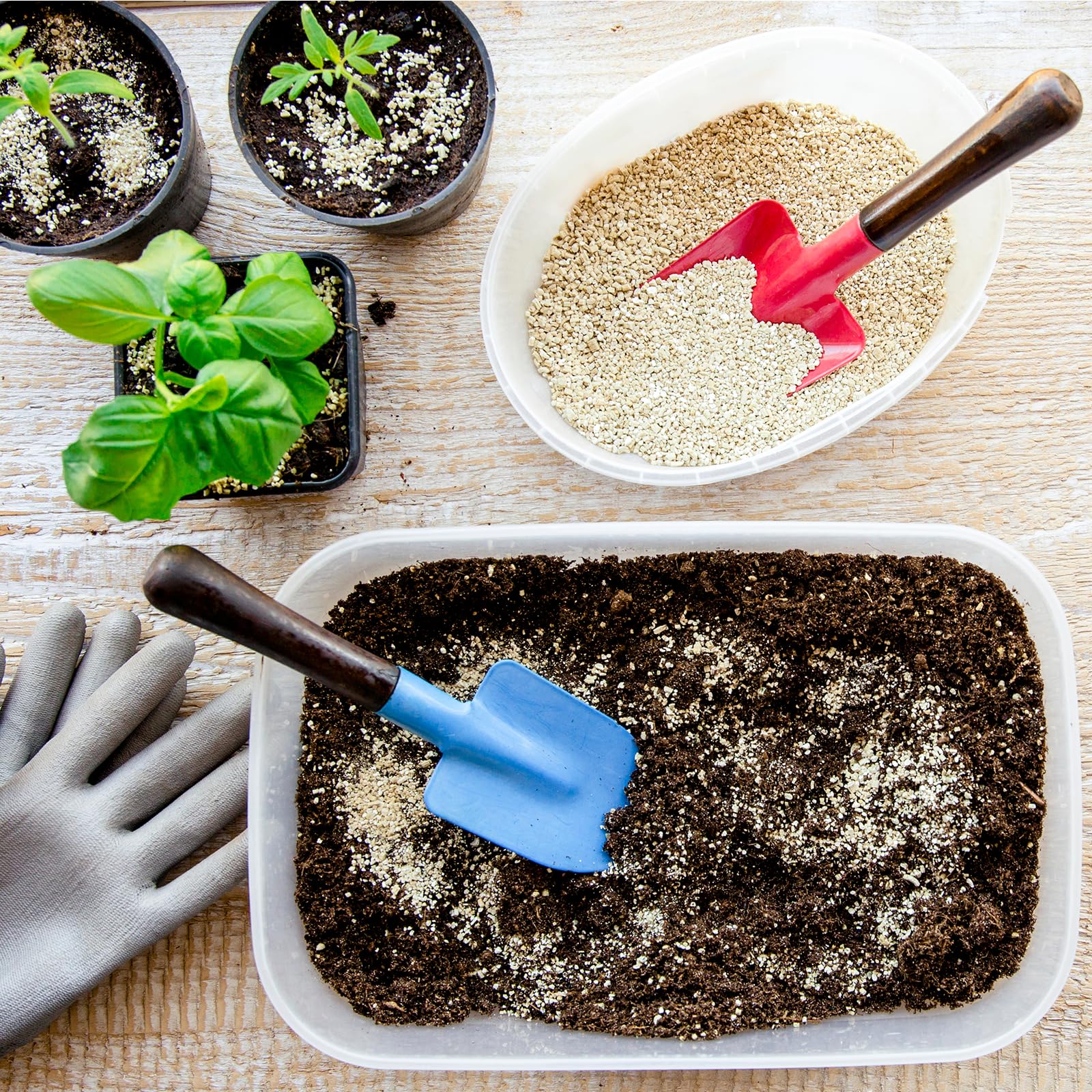 Omitgoter vermiculite application in indoor gardening supports moisture balance.