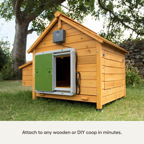 Omlet Autodoor battery-powered option lasts up to six months.