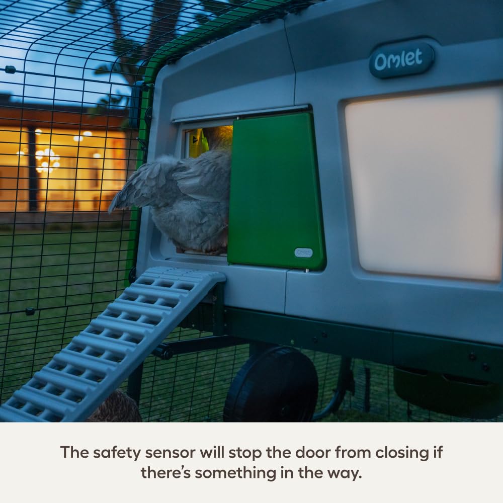Omlet Autodoor plug-in ready using Omlet power cable.