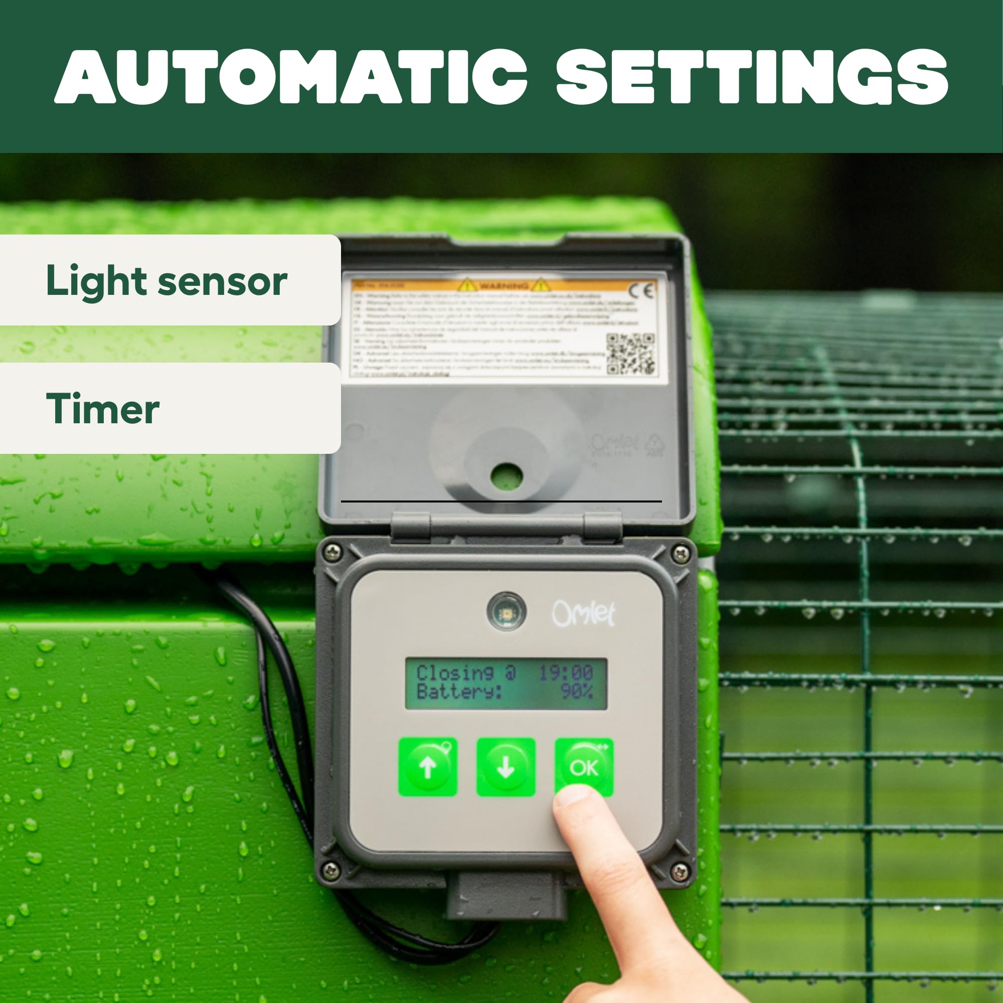 Omlet battery-powered autodoor with six-month life, low maintenance