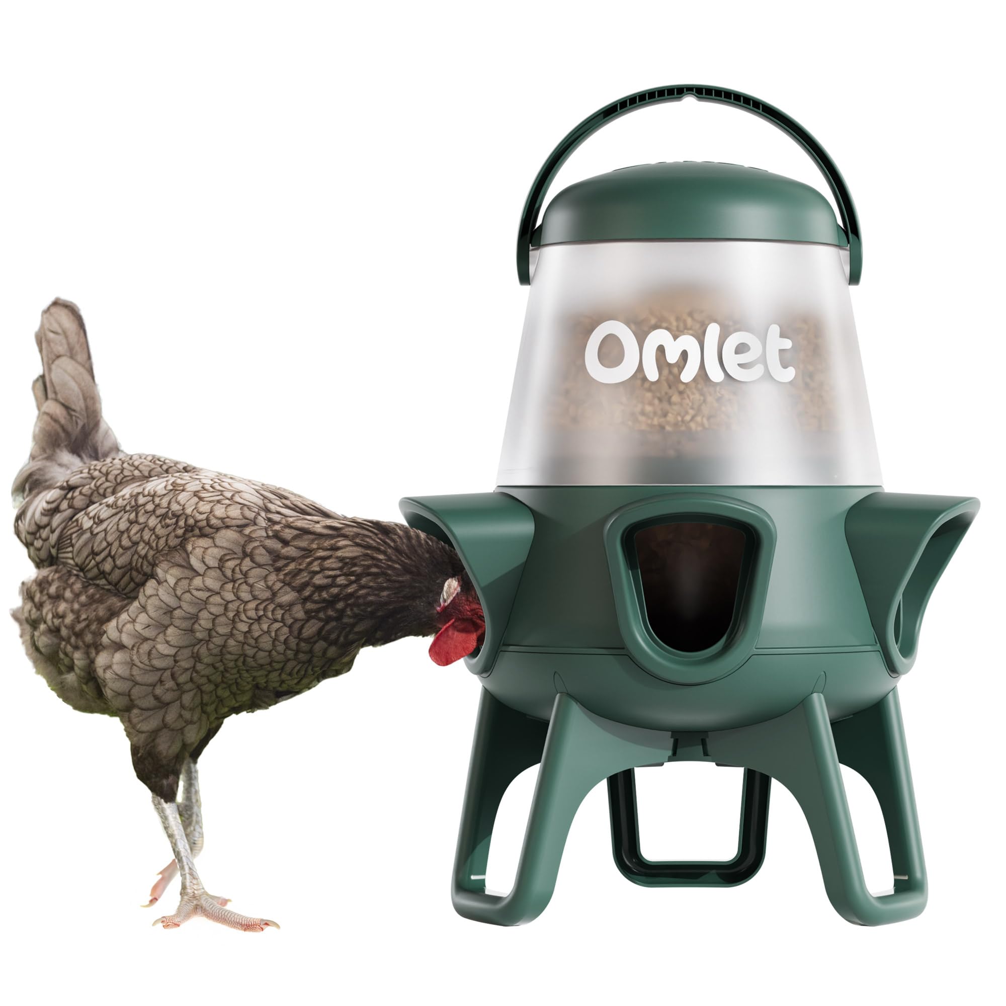 Omlet No Waste Feeder main view displaying spill-free design for busy flocks.