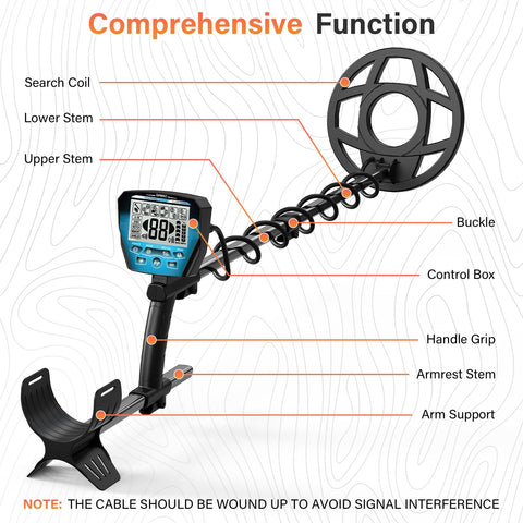 OMMO ergonomic design keeps the detector balanced and comfortable