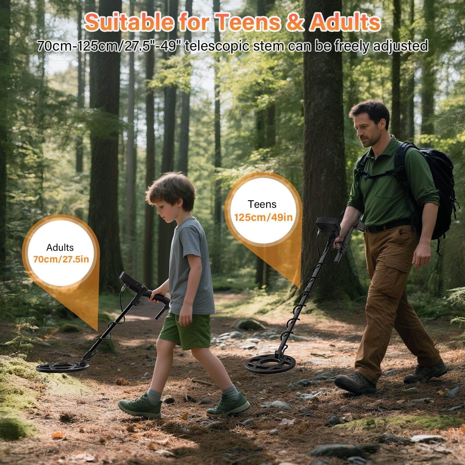 OMMO headphones included to enhance target listening and reduce noise