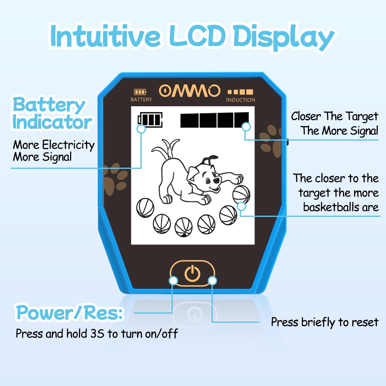OMMO rechargeable battery with USB Type-C for long play sessions outdoors