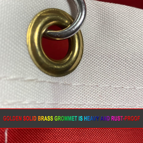 Omnisexual flag with double stitching and four rows on fly side for wind resistance
