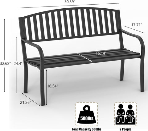 On Shine metal frame backrest design with elegant patterns for garden decor