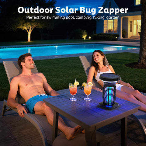 OnBeam IPX5 waterproof zapper standing up to rain and splashes.