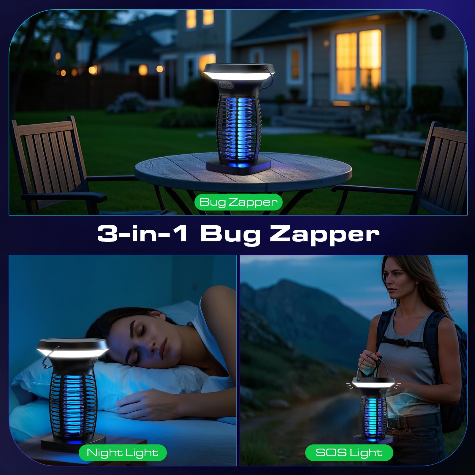 OnBeam solar panel and USB charging setup facilitates outdoor use.