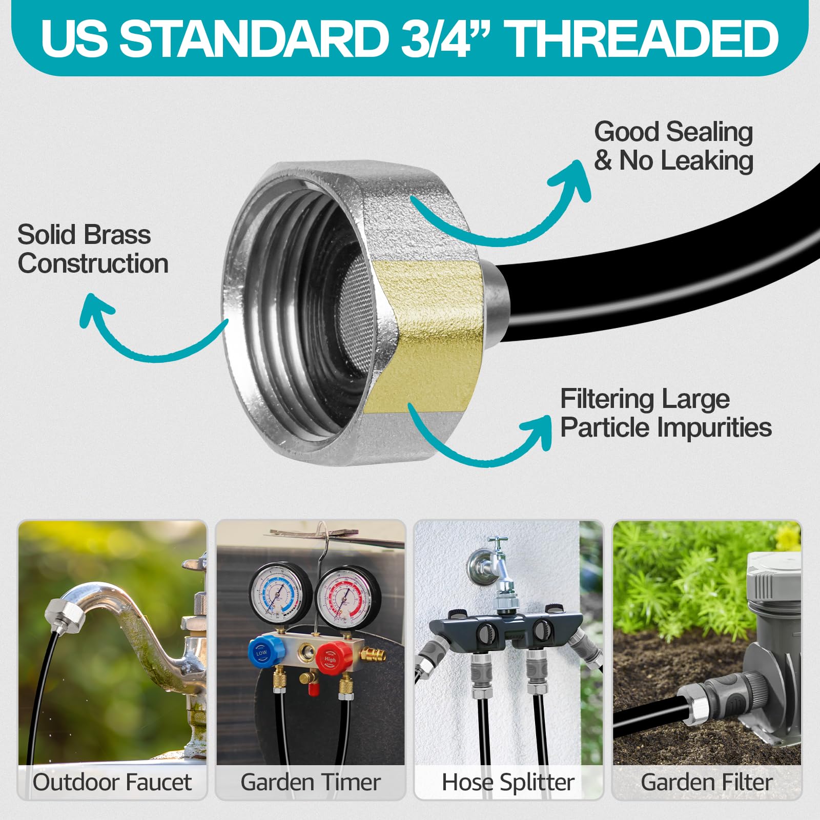 OnBrand 3/4-inch adapter enabling easy hose connections for setups