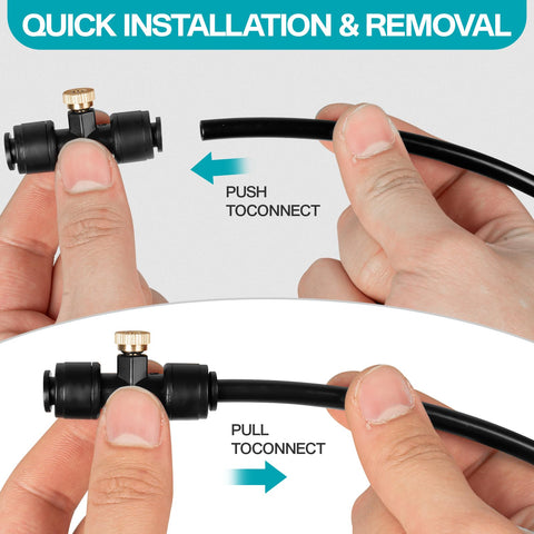 OnBrand installation tools including pipe cutter and T-joints for DIY setup
