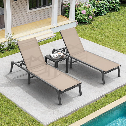 ONBRILL chaise lounge frame detail with thickened tubes for durability