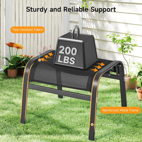 ONBRILL footrest stackable design saves space when stored.