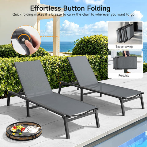 ONBRILL powder-coated aluminum frame resists rust for outdoor durability
