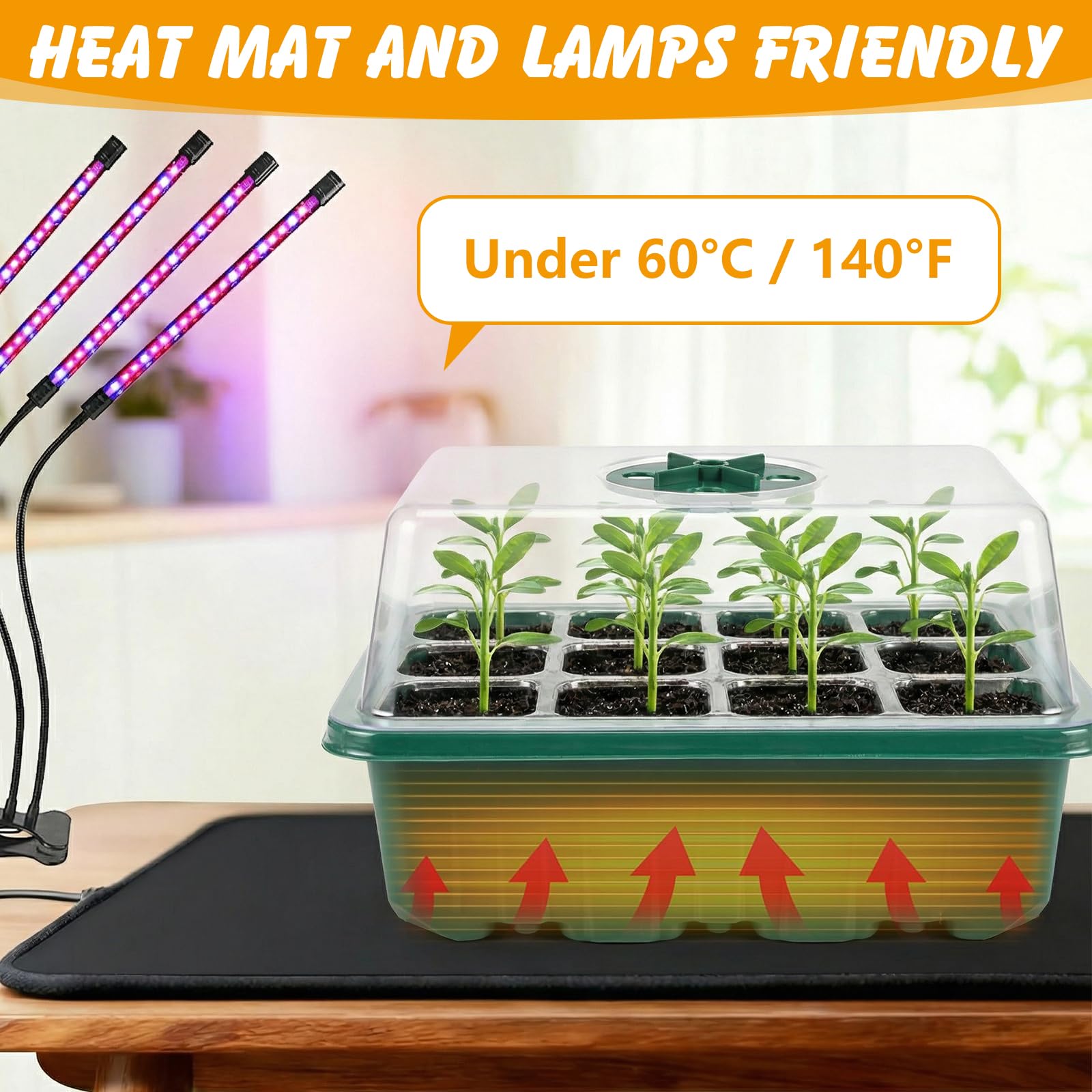 Ondware heat mat friendly design supports stable germination temperatures