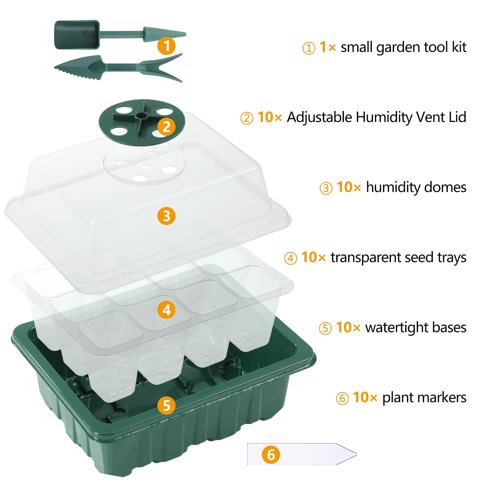 Ondware humidity dome with adjustable vents for precise moisture control