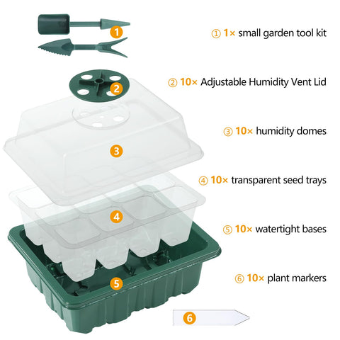 Ondware humidity dome with adjustable vents for precise moisture control