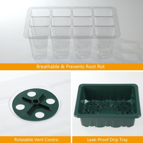 Ondware seed starter tray with 1.6-inch cells for diverse seeds