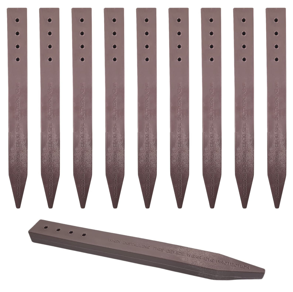One Stop Outdoor border stake, 12-inch brown lawn edging for durability.