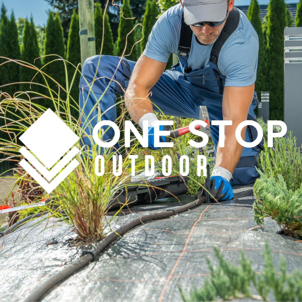 One Stop Outdoor drip elbow fitting provides flexible, UV-resistant connections.