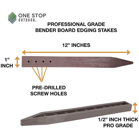 One Stop Outdoor stake with pre-drilled holes for easy installation