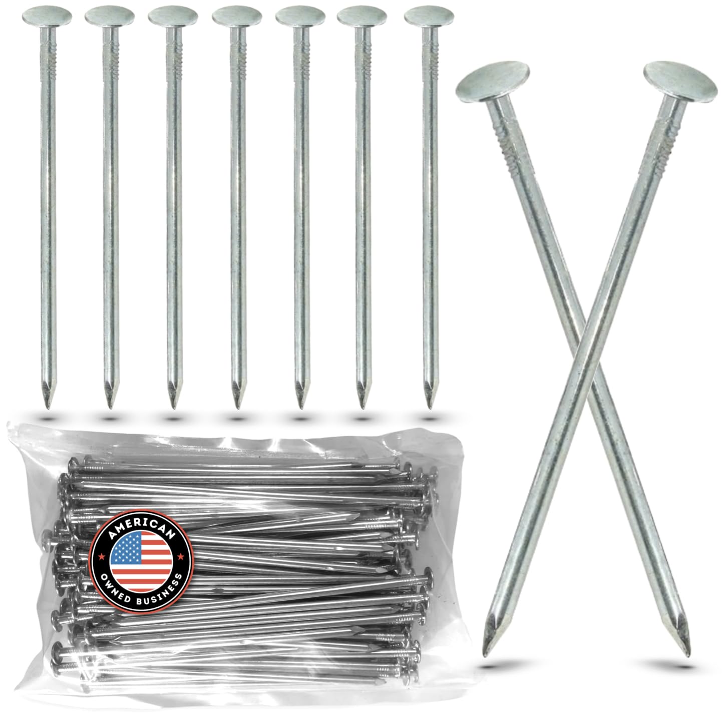 One Stop Outdoor USA-made 150-pack turf nails securely anchor artificial turf edges
