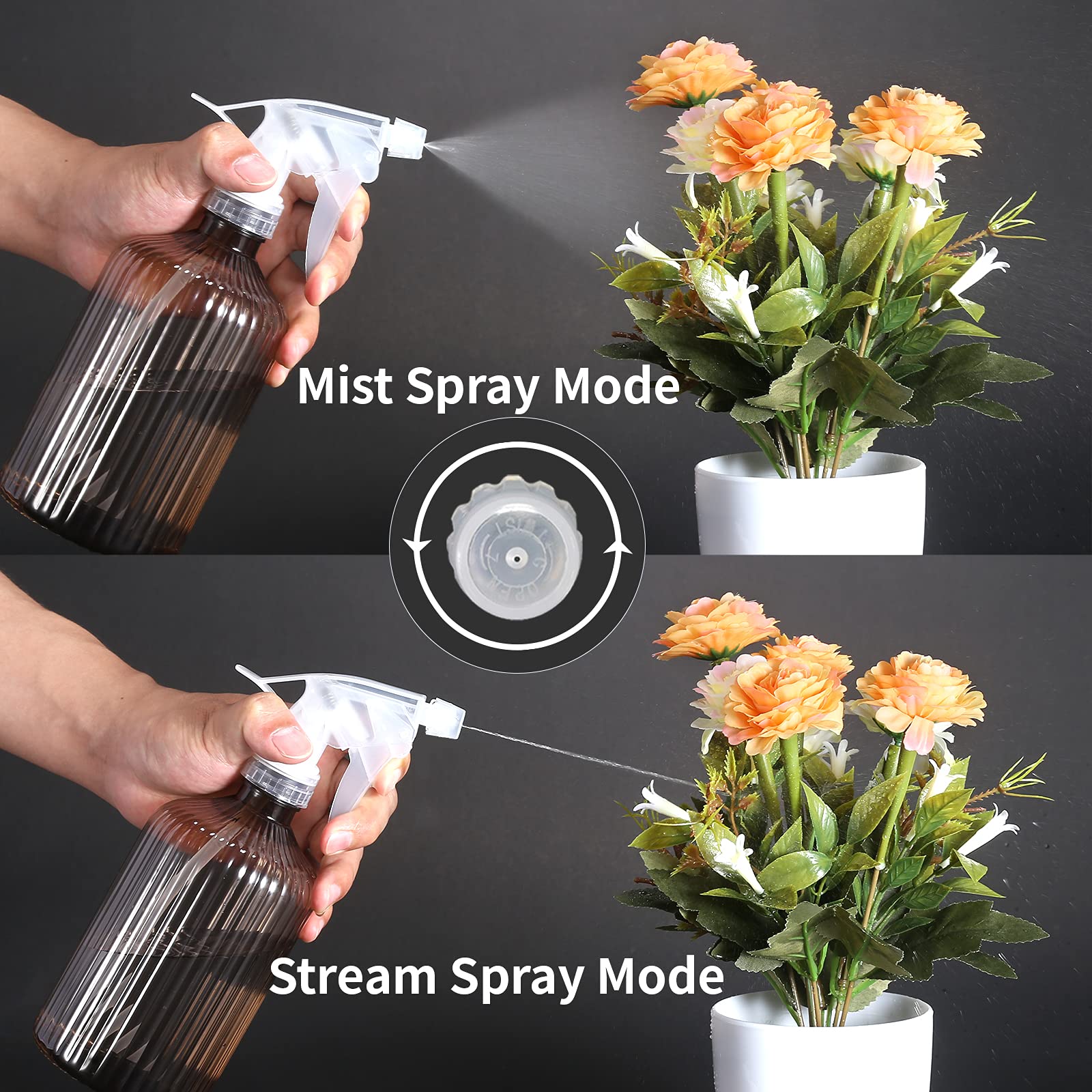ONEDONE 8oz squeeze bottle directs water precisely to soil at the base.