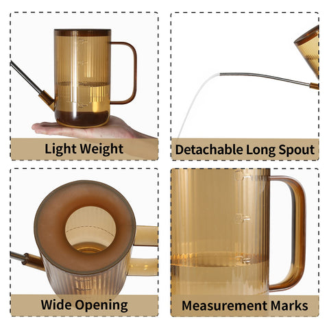 ONEDONE watering can with detachable spout stores easily after use.