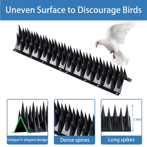 Oneluner spikes on fences and balcony deter birds without harm.