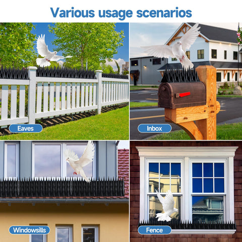 Versatile use on fences, roofs, sheds, ledges, and walls.