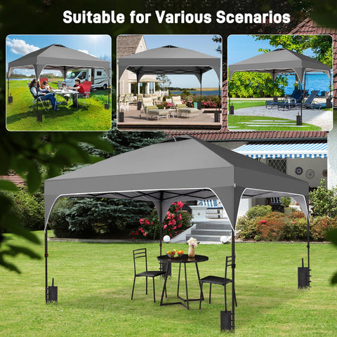 Oneofics shade coverage highlights ample 64 square feet for gatherings.