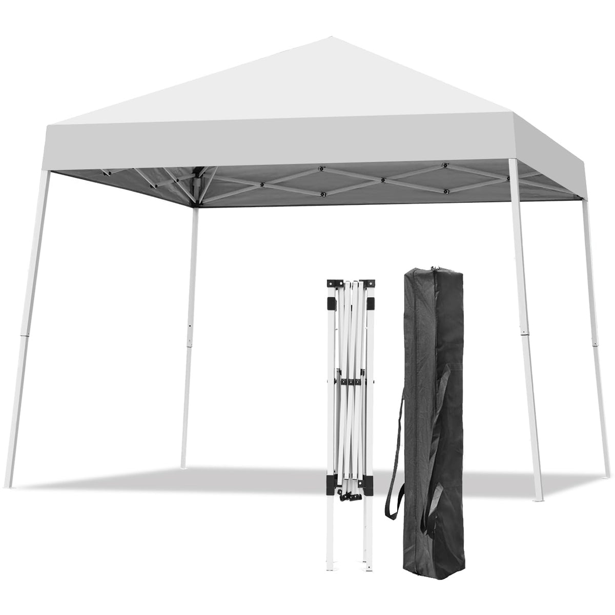 Oneofics canopy 10x10 frame assembly highlights a sturdy steel frame for quick shade.