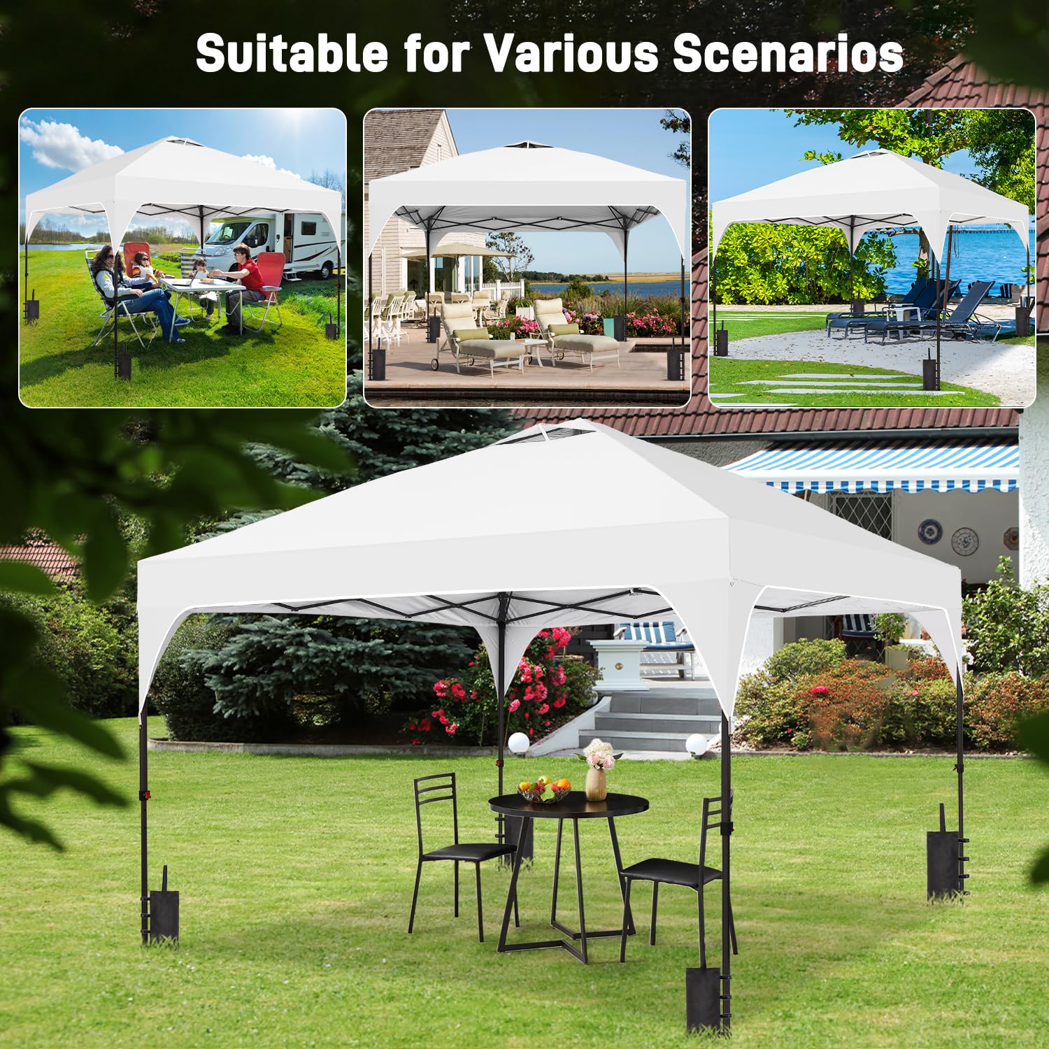 Oneofics canopy accessories set with sandbags, stakes, and ropes