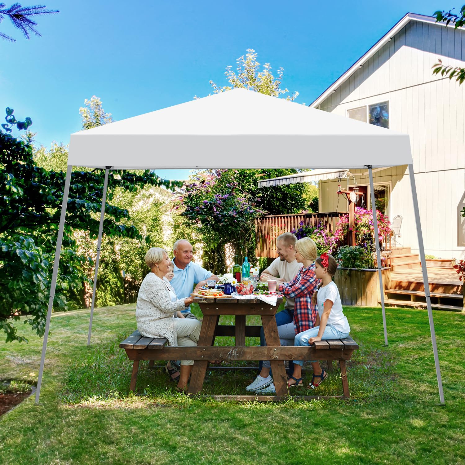 Oneofics canopy ground-stake-accessories depicts sturdy anchoring for windy days.