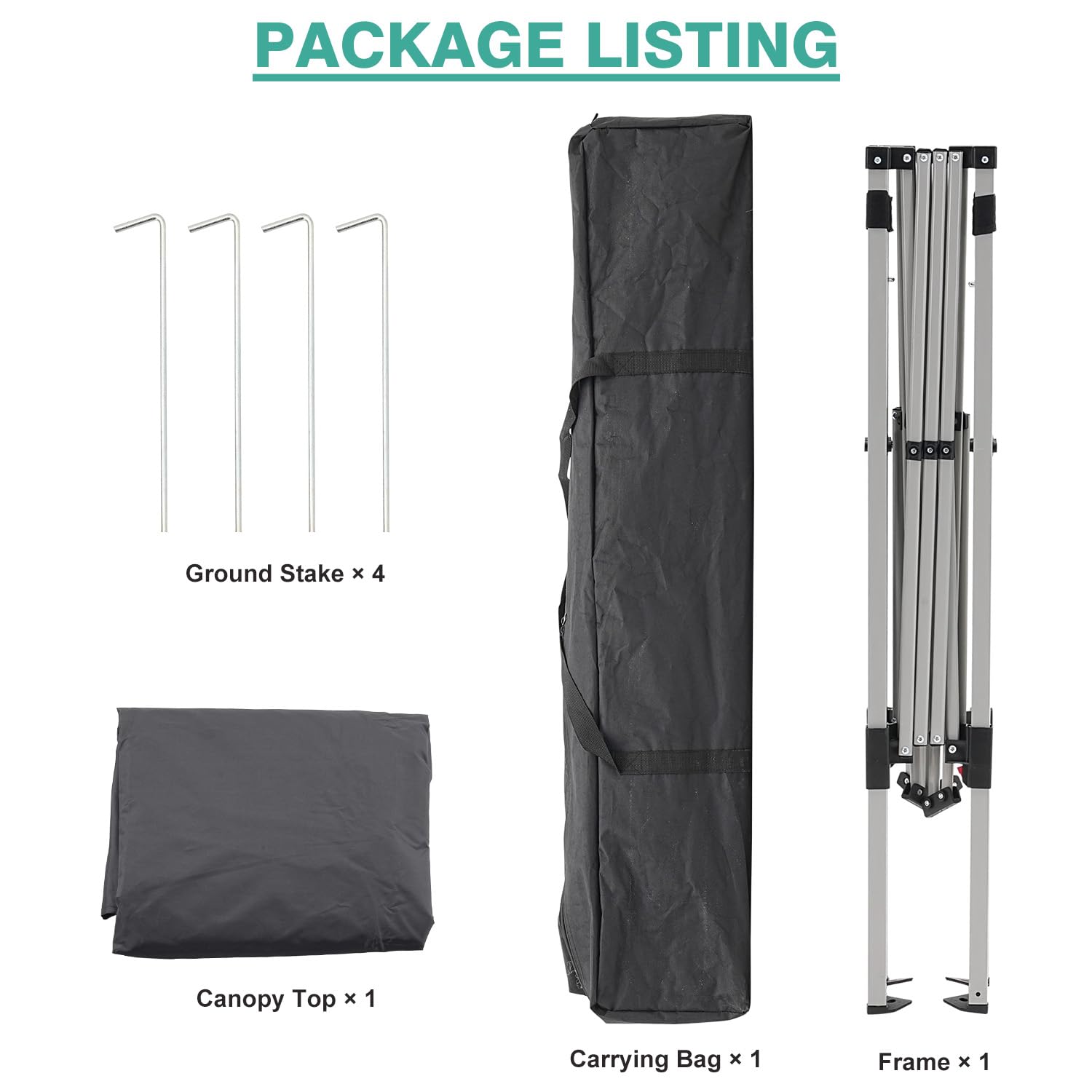 Oneofics canopy ground stakes secure the shelter on windy days