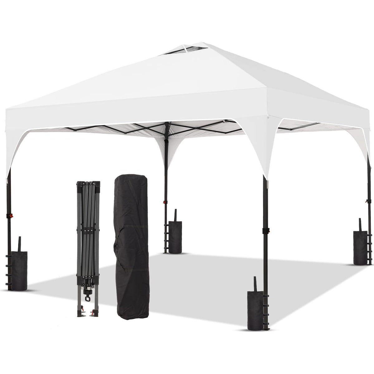 Oneofics canopy popup assembly showing tool-free setup