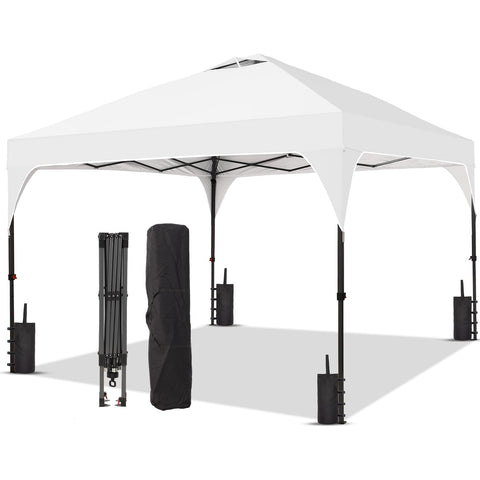 Oneofics canopy popup assembly showing tool-free setup