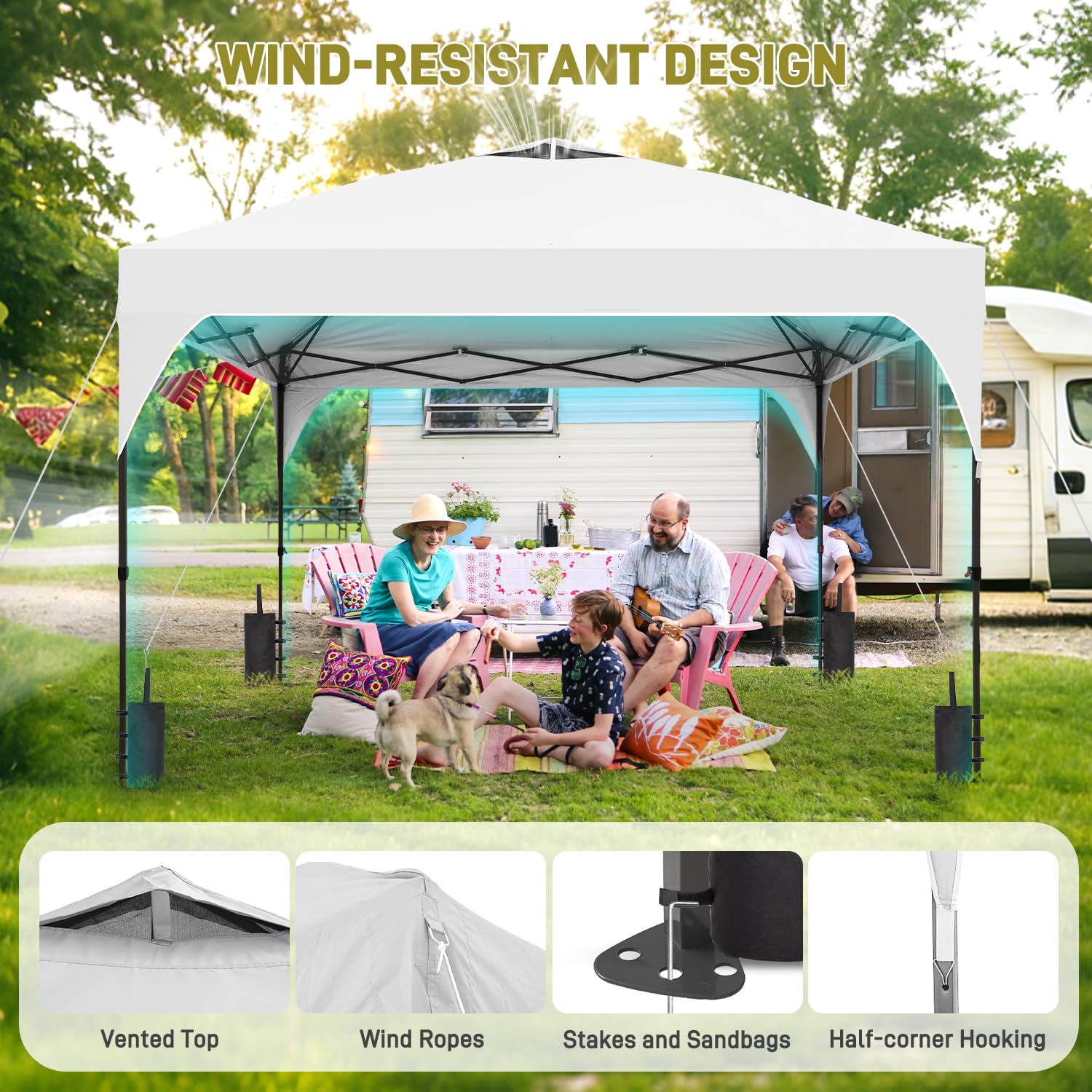 Oneofics canopy shade area 64 sq ft for small groups