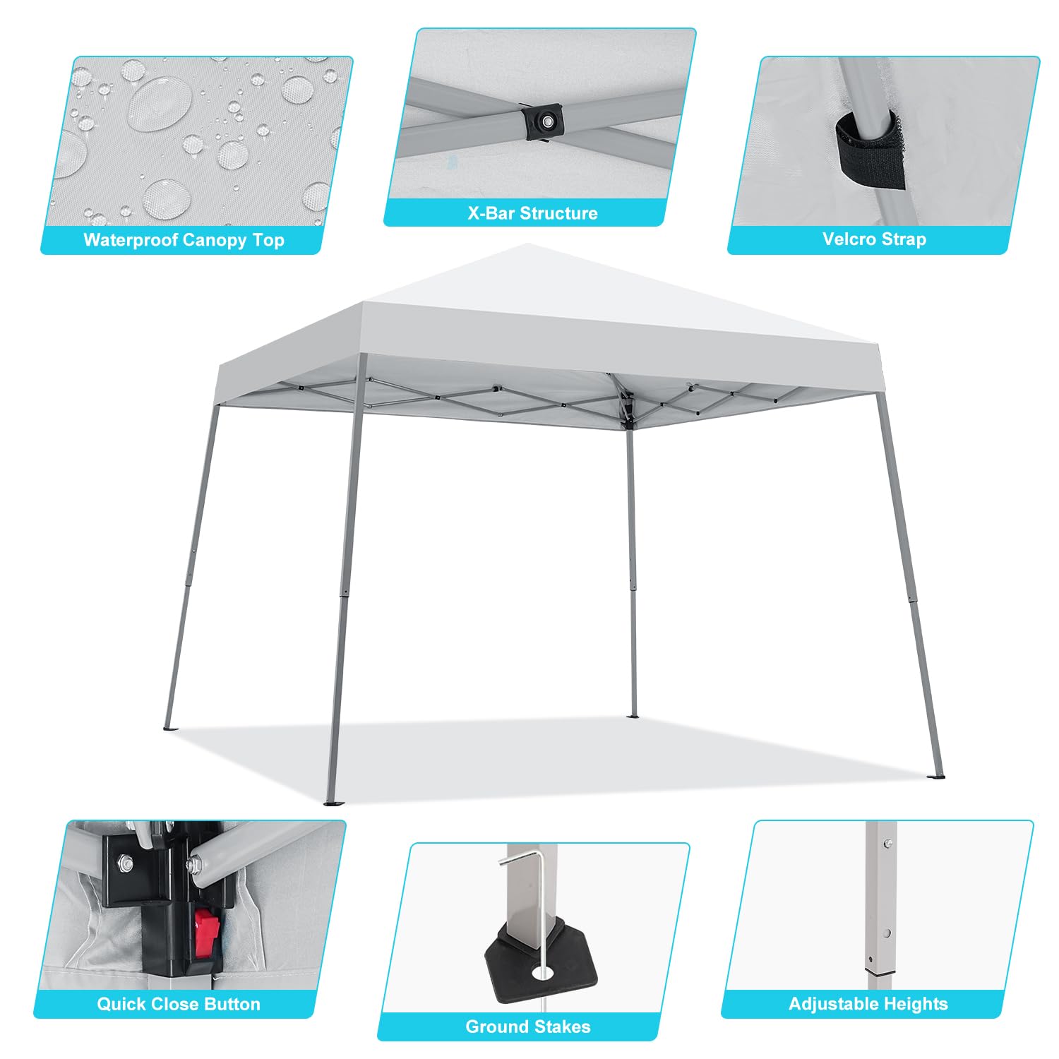 Oneofics canopy uv-protection-top-cover demonstrates sun-blocking silver lining for cooler exposure.