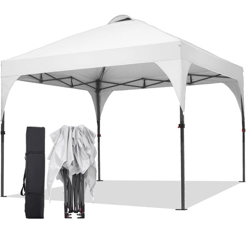 Oneofics pop-up canopy in park setup for shade and comfort.