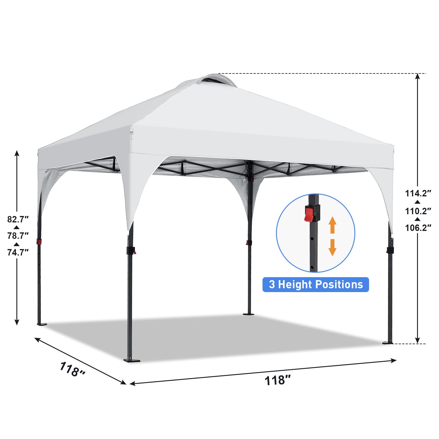 Oneofics pop-up canopy portable carrying bag enables easy transport.