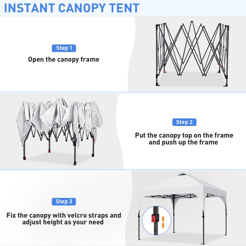 Oneofics pop-up canopy with silver coating offers extra sun protection outdoors.