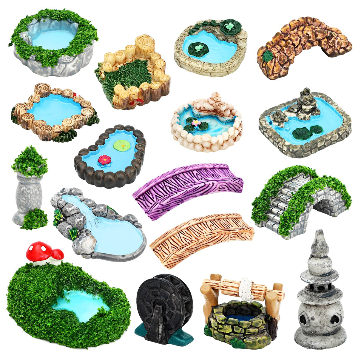 ONEST bridge garden miniature for charming paths and ponds
