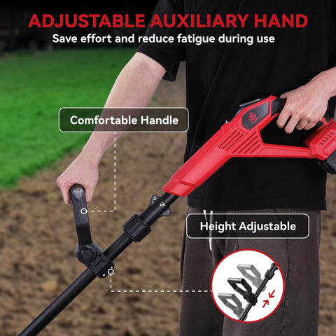 ONEVAN ergonomic handle reduces fatigue during gardening tasks.