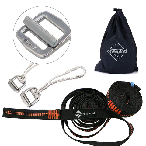 OneWind Tree Straps orange-n 12ft length enable secure hammock setup and flexible spacing.