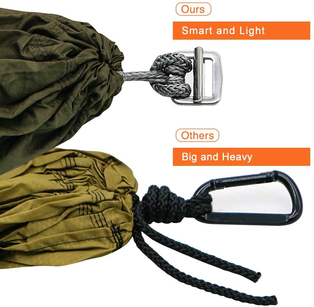 OneWind Tree Straps orange-n cinch buckles allow quick tensioning for stable hangs.