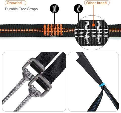 OneWind orange-n straps weigh about 0.7lb, making them easy to pack.