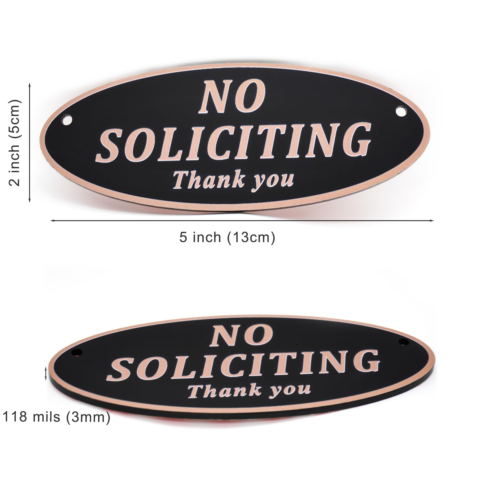 ONEWOK Digitally printed No Soliciting, crisp graphics resistant to weather.