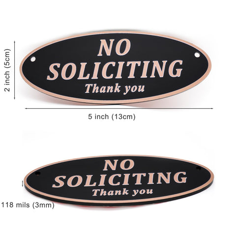 ONEWOK Digitally printed No Soliciting, crisp graphics resistant to weather.